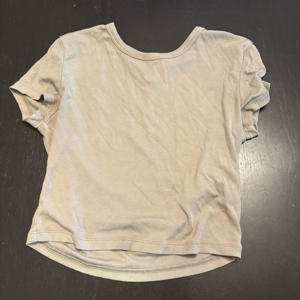 ARITZIA SUNDAY BEST Green Gray Crop Top - Picture 2 of 3